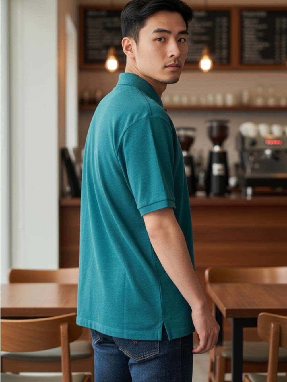 Eddie Bauer Men's Teal Blue Polo Shirt NWT Size Medium